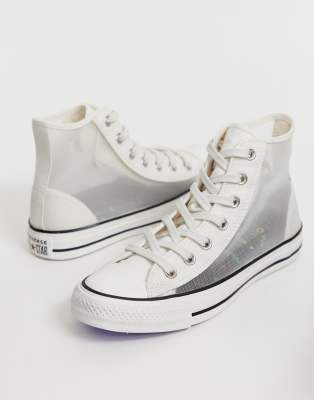 white mesh converse shoes