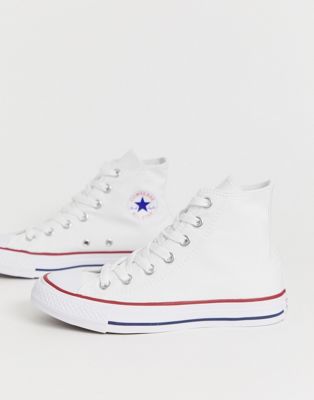 white converse with star