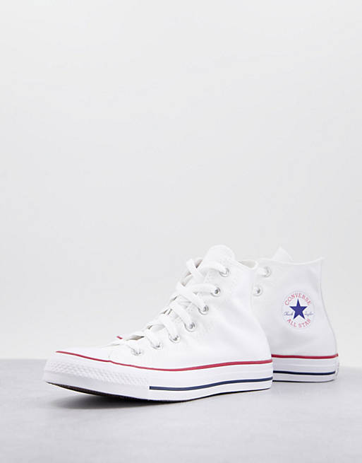 Converse Chuck Taylor All Star Hi wide fit canvas sneakers in white | ASOS