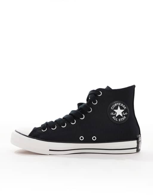 Converse Chuck Taylor All Star Hi Wide Fit sneakers in black, 2 of 5