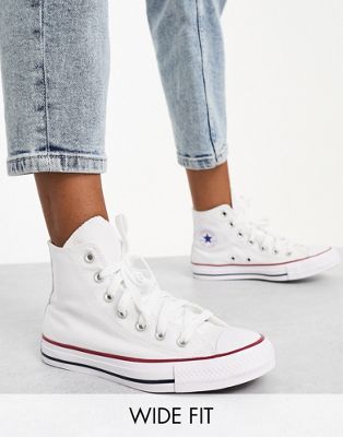 Converse Chuck Taylor All Star Hi Wide Fit sneakers in white