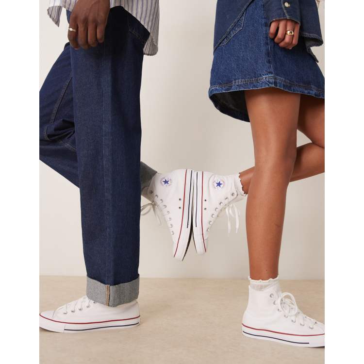 Converse Chuck Taylor All Star Hi Wide Fit Unisex Sneaker in WeiB ASOS