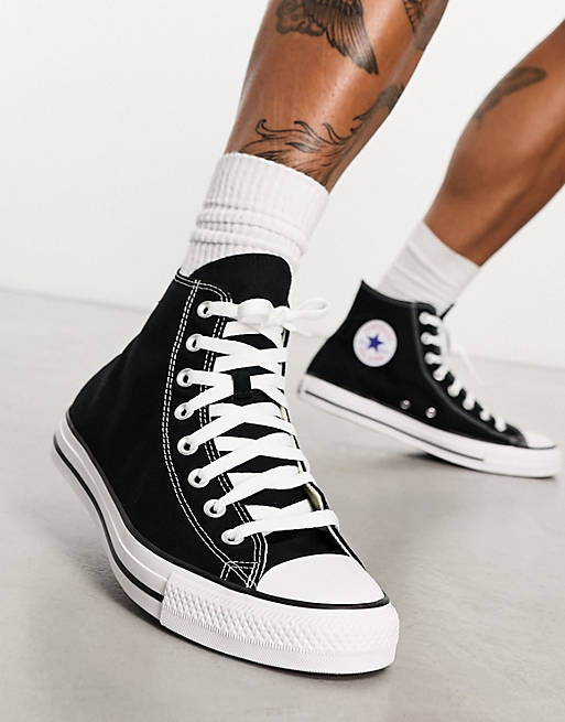 Converse Chuck Taylor All Star Hi Wide Fit unisex trainers in black | ASOS