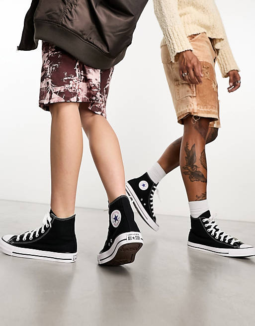 Converse Chuck Taylor All Star Hi Wide Fit unisex trainers in black | ASOS