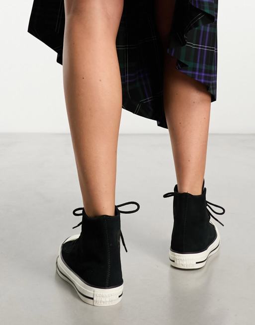 Converse – Chuck Taylor All Star Hi – Wildleder-Sneaker in Schwarz, 4 von 4