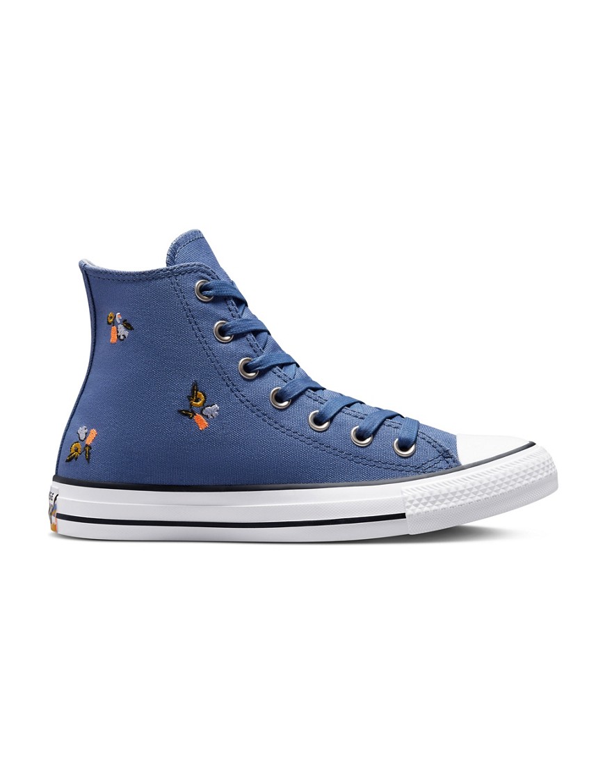Converse Chuck Taylor All Star Hi Women's History Month washed canvas sneakers in serene sapphire-Blue