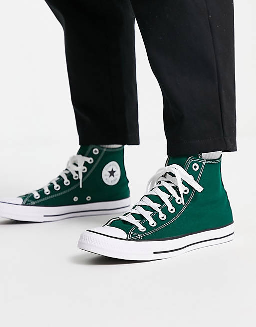 strelen Stam openbaar Converse Chuck Taylor All Star - Hoge sneakers in donkergroen | ASOS