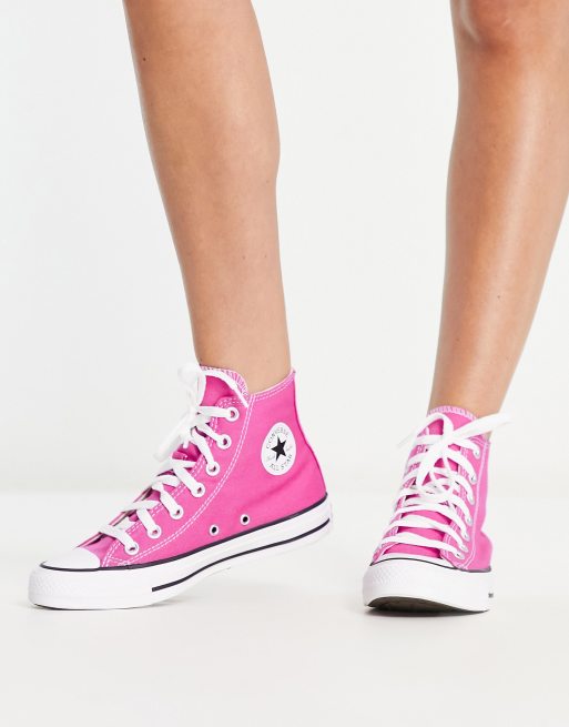Converse - Chuck Taylor All Star - Hoge sneakers in fuchsia