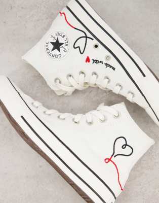 witte all stars met hartje