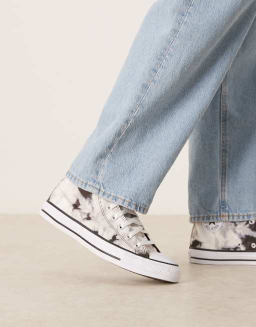 Converse Chuck Taylor - All Star - Hoge sneakers in grijze tie-dye, 4 van 5