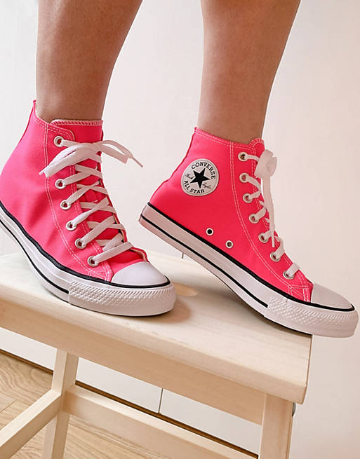 Converse Chuck Taylor All Star Hoge sneakers in roze | ASOS