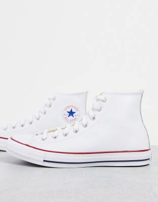 converse leer wit