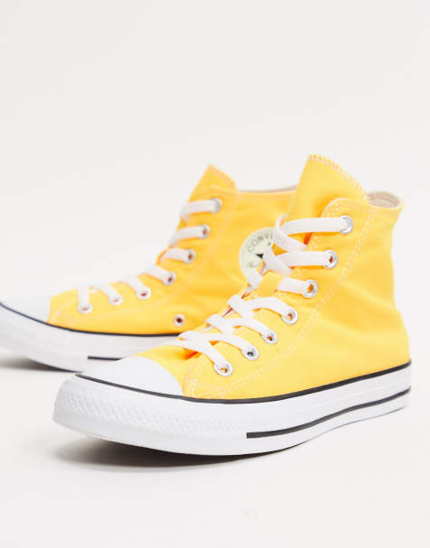 Converse – Chuck Taylor All Star – Hohe Sneaker in Hellgelb