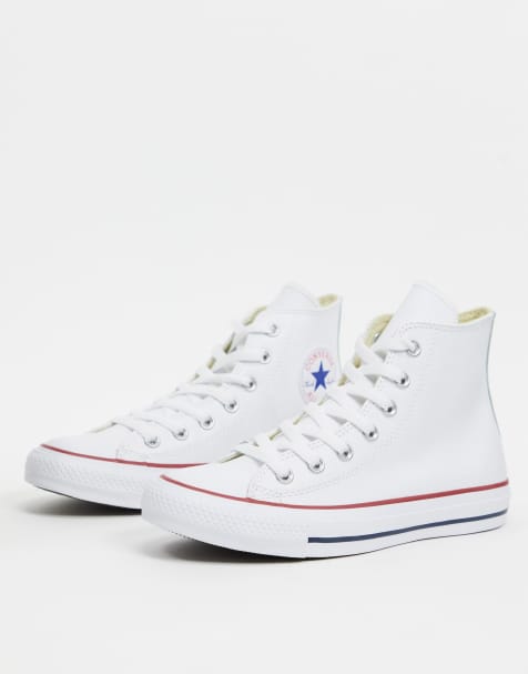 Converse – Chuck Taylor All Star – Hohe Sneaker aus weißem Leder