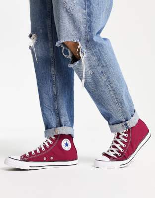 Converse - Chuck Taylor All Star - Hohe Unisex-Sneaker in Kastanienbraun-Lila