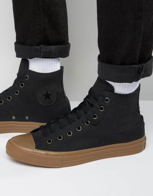 ASOS High Top Trainer Boots In Black With Gum Sole for Men