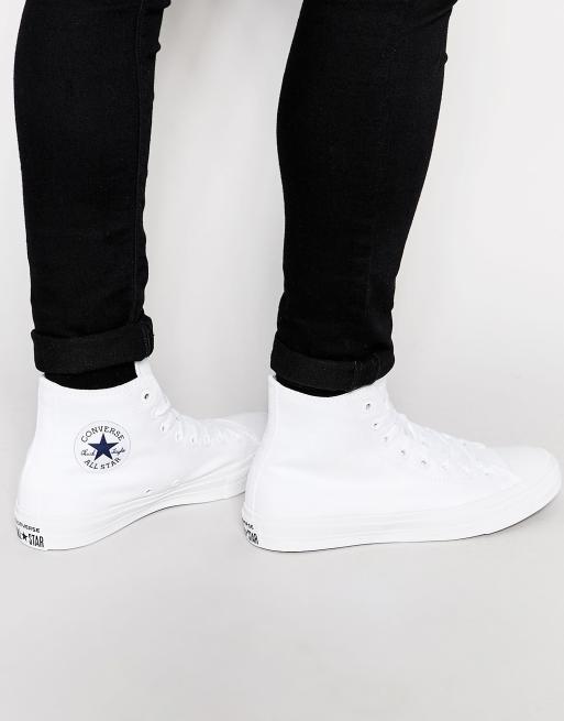 Converse chuck taylor all star hi deals plimsolls in white