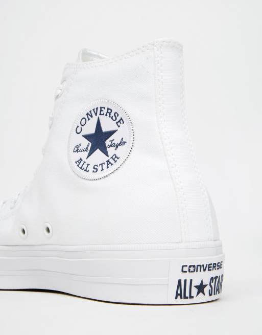 Converse chuck taylor all shop star hi plimsolls in white