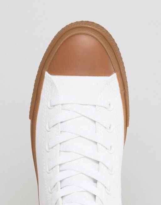 Converse white store gum sole