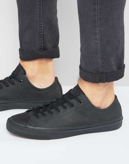 Fysica Doe alles met mijn kracht Grondig Converse Chuck Taylor All Star II Ox Sneakers In Black 155765C | ASOS