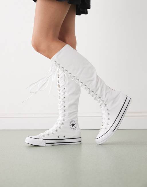 Converse – Chuck Taylor All Star Knee Hi – Kniehohe Sneaker in Weiß