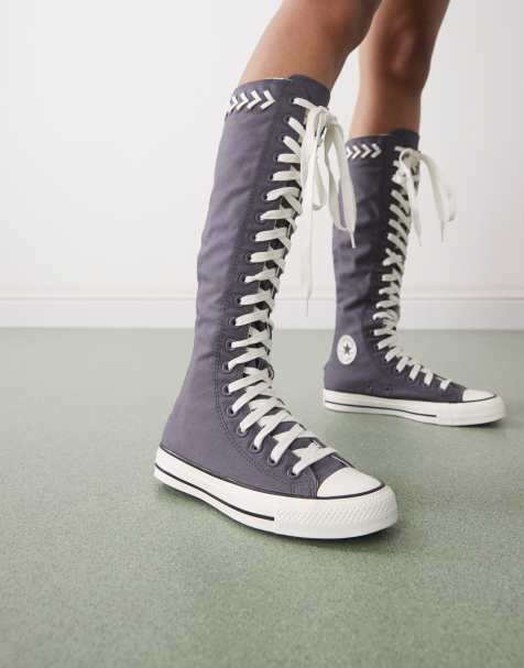 Converse Chuck Taylor All Star Knee Hi trainers in grey - view 1