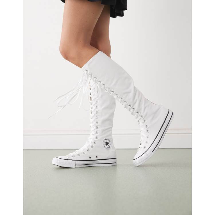 Converse Chuck Taylor All Star Knee Hi trainers in white | ASOS