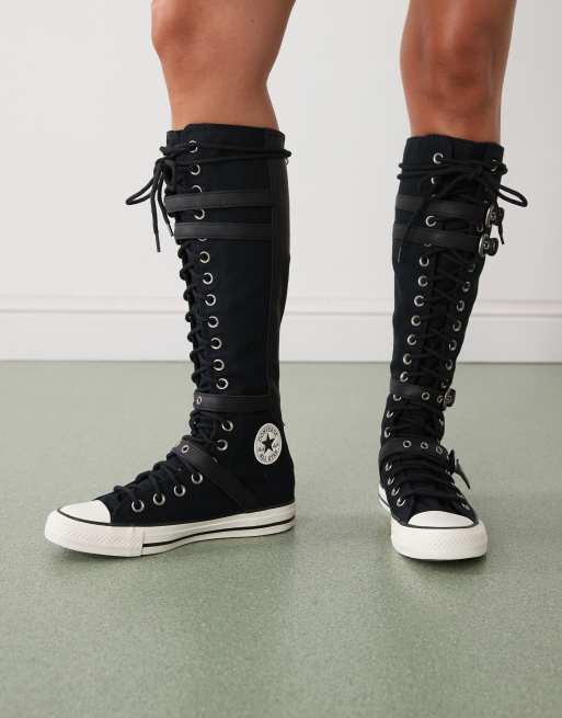 Converse - Chuck Taylor All Star Knee High - Sneakers met gespen in zwart, 5 van 5