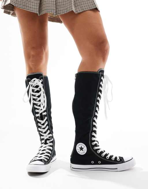 Converse Chuck Taylor All Star Knee High trainers in black and white