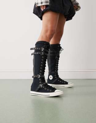 Converse - Chuck Taylor All Star - Kniehohe Sneaker in Schwarz mit Schnallen
