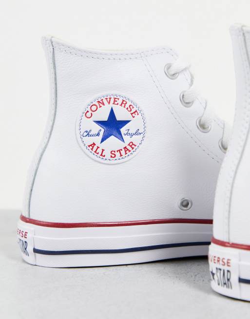 Converse lux hot sale leather white