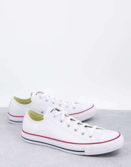 Converse Chuck Taylor All Star Leather Ox in white | ASOS