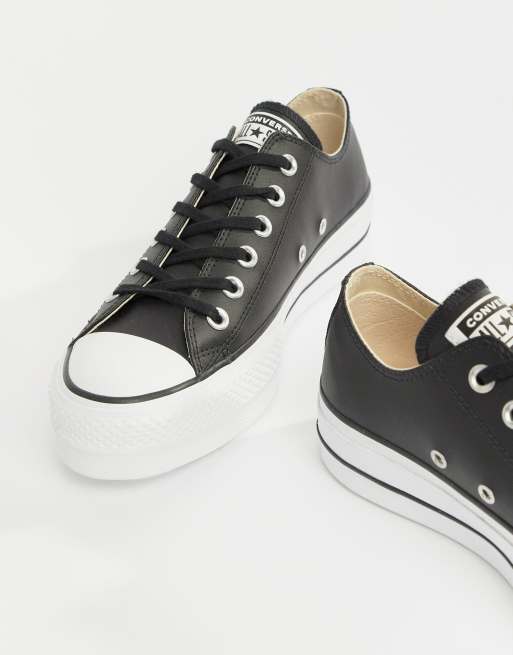 converse low tan black