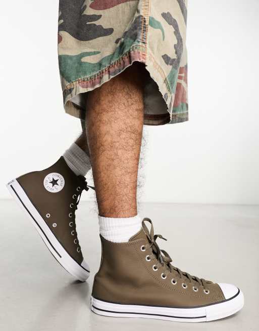 Leather shop converse asos