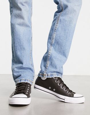 Converse Chuck Taylor All leather sneakers velvet brown | ASOS