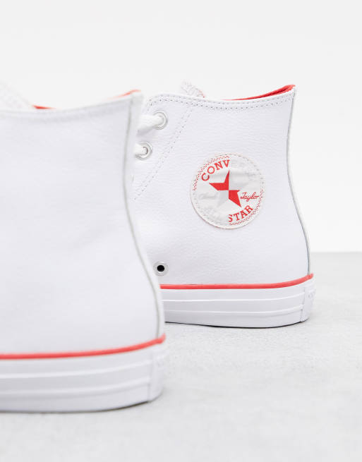 Converse Chuck Taylor All Star leather sneakers in white ASOS