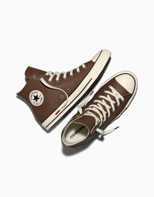 Converse Chuck Taylor All Star Leather Star Heavy Duty marrone/nero/egret, 4 di 4