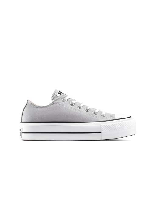 Converse - Chuck Taylor All Star Lift - Baskets à plateforme - Zone grise/blanc/noir