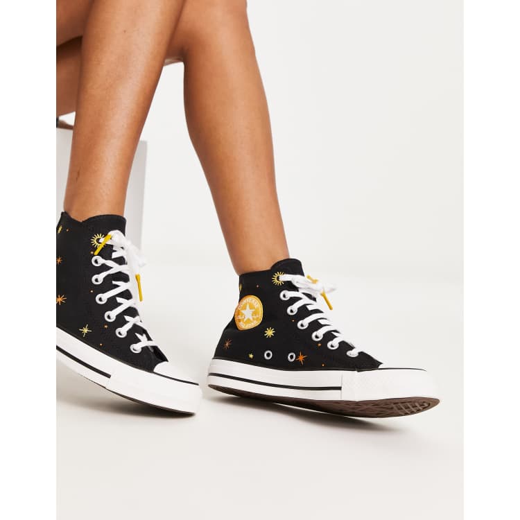 Converse noir 2024 avec etoile