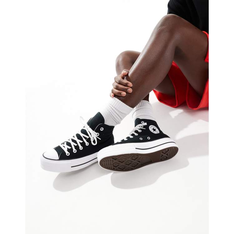 Converse - Chuck Taylor - Baskets montantes à plateforme avec effet peau de  serpent - Doré, ASOS