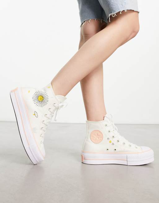 Converse blanche cheap montante femme