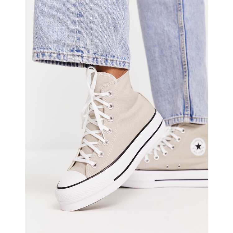 Converse Chuck Taylor All Star Lift Baskets montantes Taupe