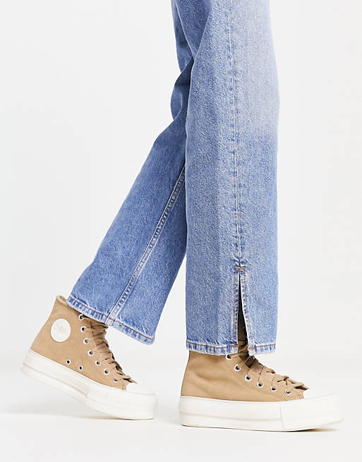 Converse Chuck Taylor All Star Lift Utility sneakers in desert sand | ASOS