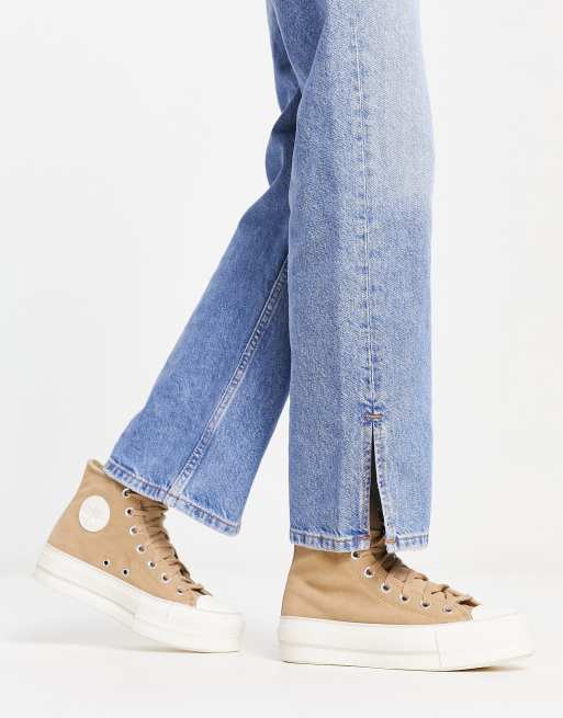 Converse Taylor All Star Lift Cozy Utility sneakers in sand | ASOS