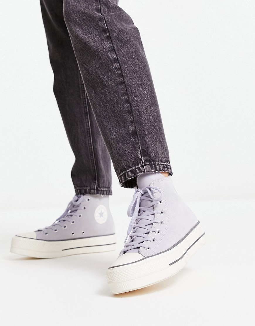 Converse Chuck Taylor All Star Lift Cozy Utility sneakers in gravel-Gray