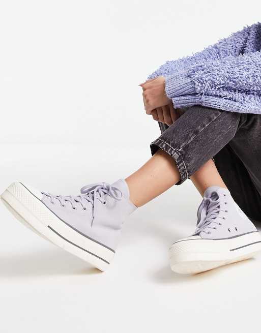 Converse Chuck Taylor All Star Lift Cozy Utility sneakers in gravel