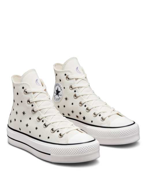 Converse Chuck Taylor All Star Lift Crystal Energy sneakers in cream | ASOS