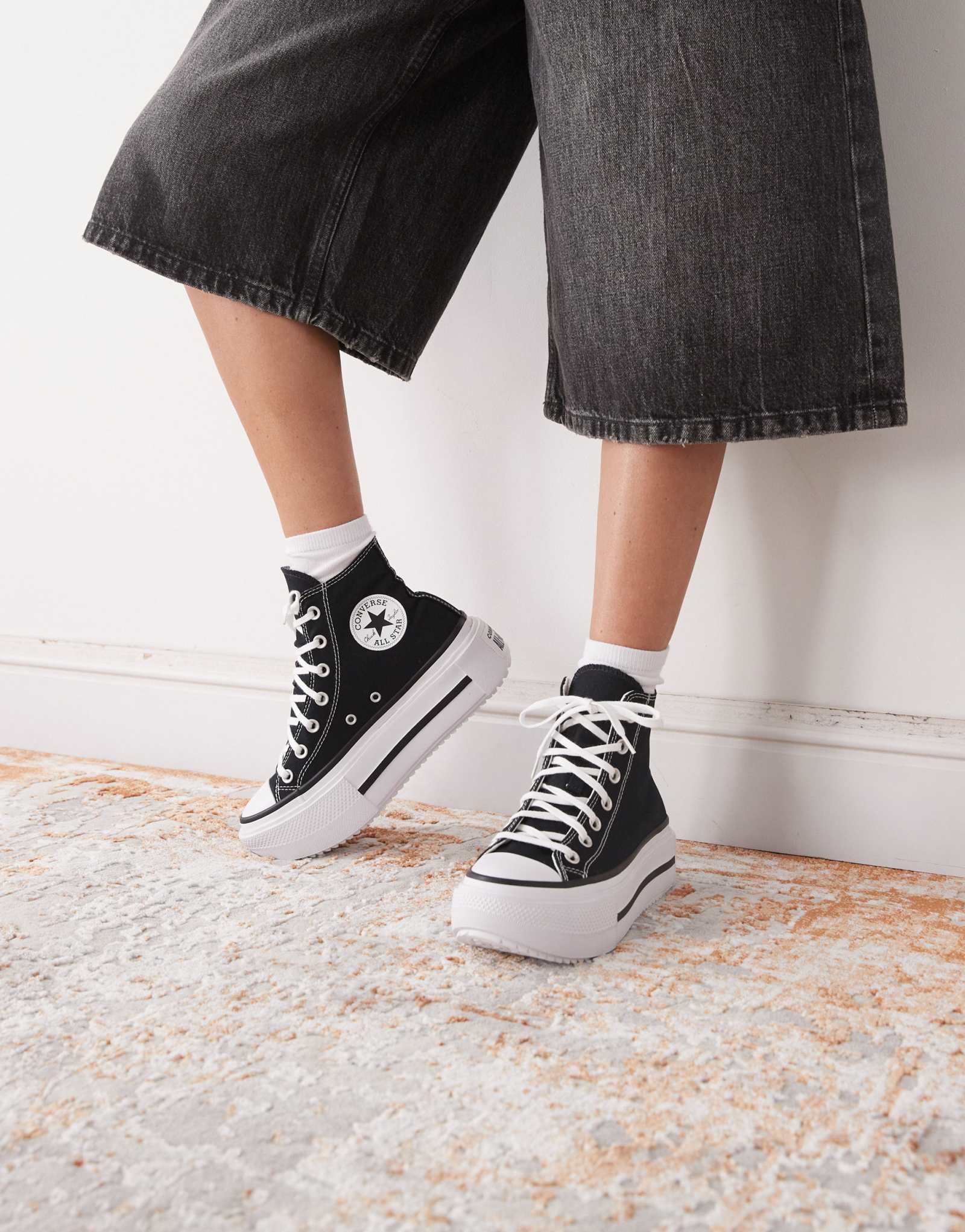 Кроссовки Converse Chuck Taylor All Star Lift Double Stack черного цвета