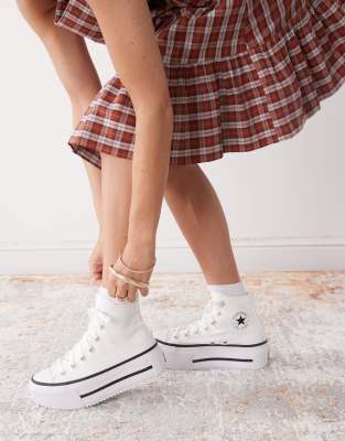 Converse Chuck Taylor All Star Lift Double Stack Sneakers In White