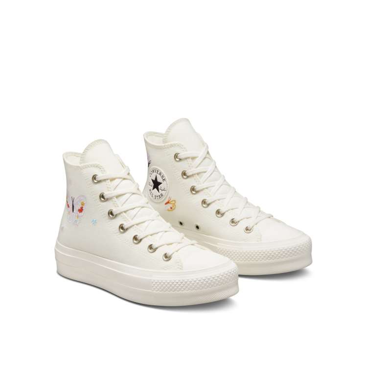 Converse Chuck Taylor Star Lift sneakers in off-white | ASOS